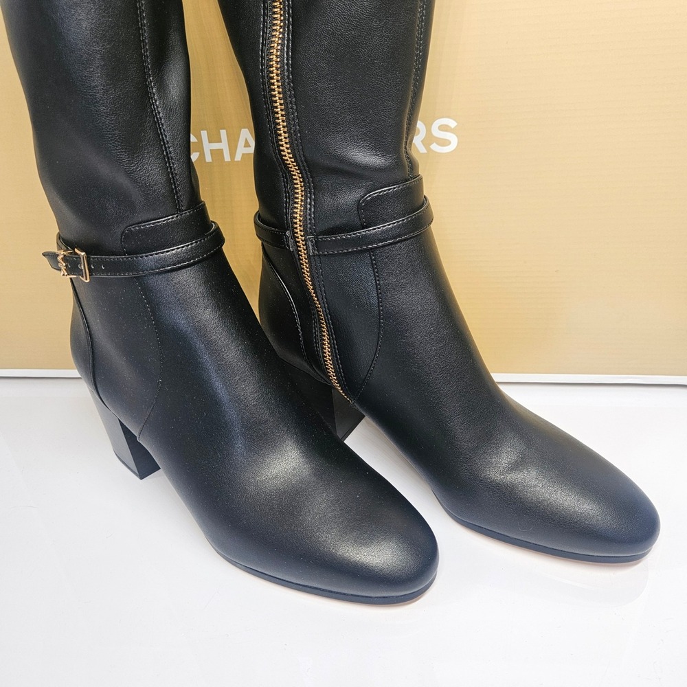 MICHAEL KORS Ella Block Heel Boot In Black US 8 Wide $345 - Picture 6 of 10